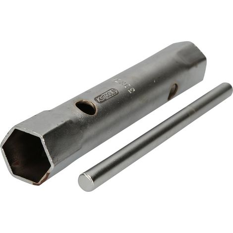 1 - Clé à tube - Acier Chrome Vanadium - Finition chromée satinée - Pour écrous et tiges filetées - Usage professionnel - 30x32 mm