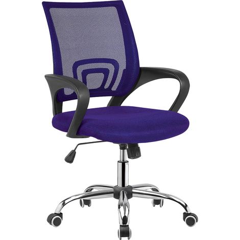Silla Oficina Saray Giratoria Con Brazos Violeta