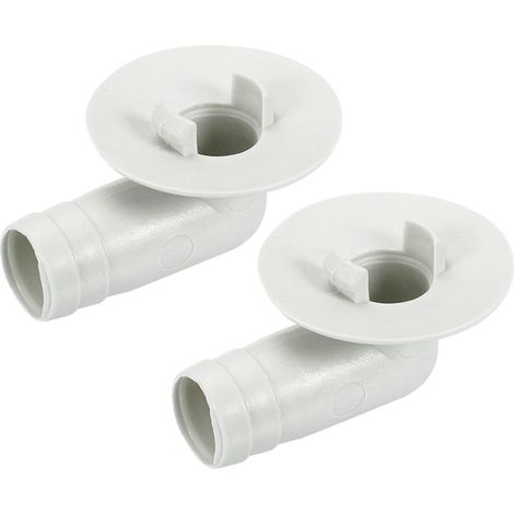 Climatisateur Vidange Tuyau Connecteur 17mm Tube Coude Raccord Remplacement Pièce Accessoires pour Mini-Split Fenêtre AC, Beige Paquet de 2