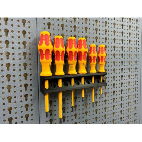 Support de tournevis pour paroi perforée - Convient pour les parois perforées européennes de 45 mm - Accessoires muraux perforés (1/4)