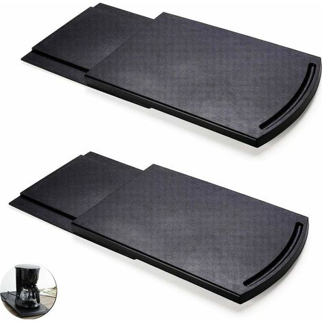 royaluxe -Lot de 2 plateaux coulissants pour cafetière, curseur pour appareil de comptoir pour grille-pain mélangeur sous le meuble (1/5)