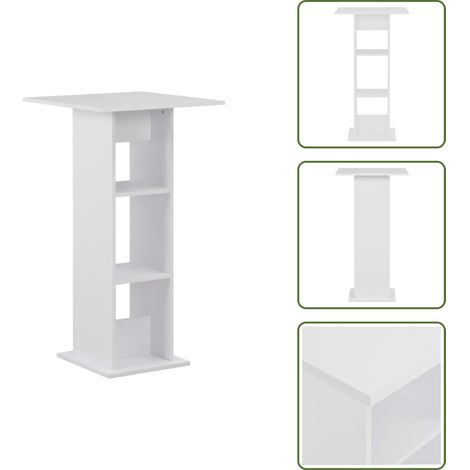 Tavolo da bar bianco - vidaXL Tavolo da Bar Bianco 60x60x110 cm - Tavolo da bar moderno