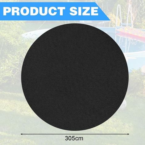 Runde Poolmatte 305 cm – Rutschfest und faltbar – Schutz vor Reibung und Abnutzung – Einfache Installation im Innen- und Außenbereich (1/5)