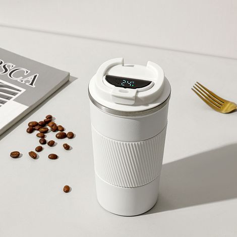 Tasse Thermos À Mesure De Température - Acier Inoxydable 304 - Isolation Sous Vide - Pour Voiture Et Bureau - 350 Ml (1/4)