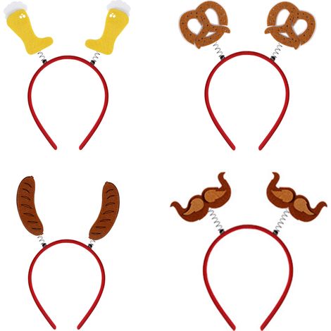 Headband - Beer Mug Design - Festive Photo Prop - Oktoberfest Party Accessory - 4 Pieces (1/5)