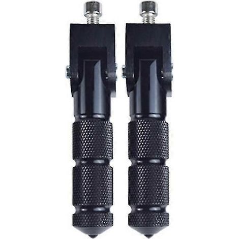 2 Stück Fußrasten für Elektrofahrzeuge, Motorräder, Motocross-Fahrräder, Mountainbikes – Schwarz (1/5)