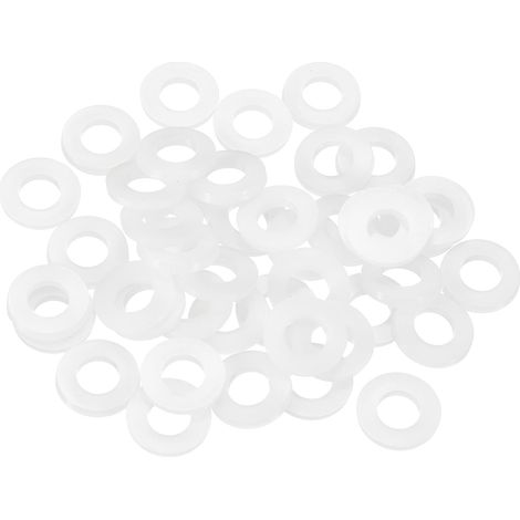 55Pcs Entretoise Plastique M8 Rondelle 8mm ID 19mm OD 2mm Épais (1/5)