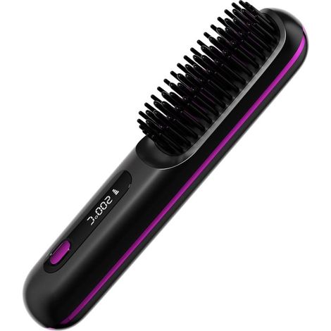 Pettine - Piastra per capelli - Piastra per capelli senza fili - Mini piastra per capelli - Piastra per capelli in ceramica a ioni negativi da donna - Piastra per capelli - Arriccia i capelli - Adatta