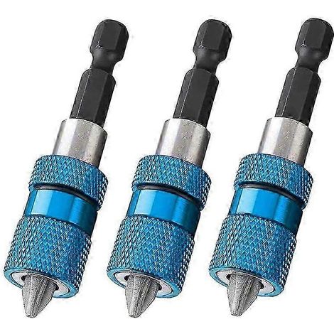 Ensemble de 3 embouts de tournevis pour plaques de plâtre de 60 mm, porte-embout magnétique, entraînement hexagonal de 14 pouces, embouts réglables. De RK (1/5)