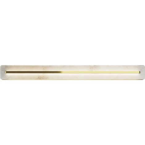 Maytoni Albatre Applique murale LED intégrée moderne 80 cm en laiton 3000 K 300 lm abat-jour blanc