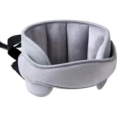 Soporte para la cabeza del niño - Almohada cervical para el coche - Sueño seguro - Ajustable y suave - No disponible - Gris (1/5)