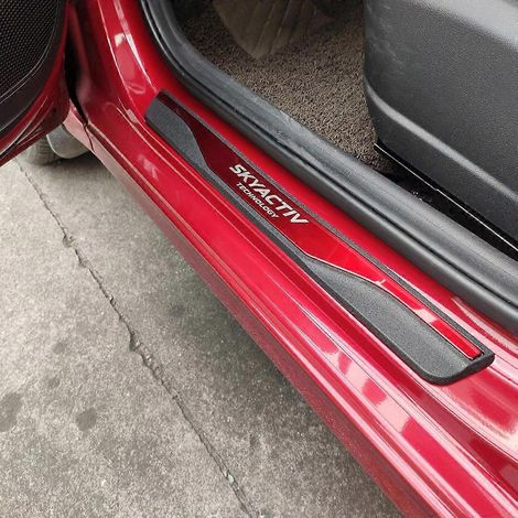 Accessoires automobiles Plaque de seuil de porte pour Mazda 3 6 CX-30 CX-5 Bande de seuil de porte 2022-2024 Protection ( )