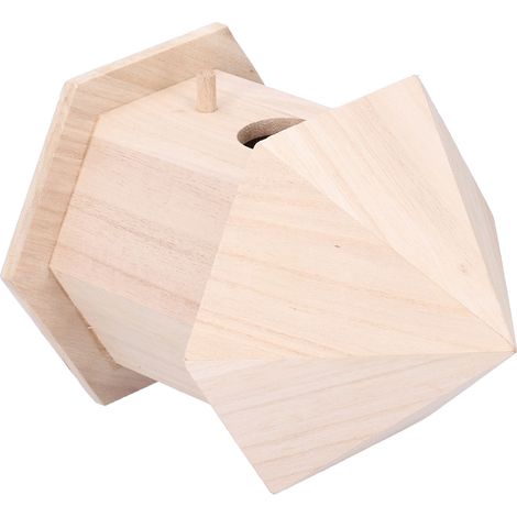 Vogelhaus aus Holz – Nistkasten mit Ständer für den Garten – Maße ca. 17 x 24 x 15 cm – Natur (1/5)