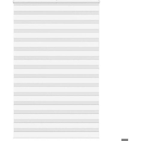 4014789 Store zèbre blanc 140x200 cm largeur du tissu 135,9cm polyester (1/4)