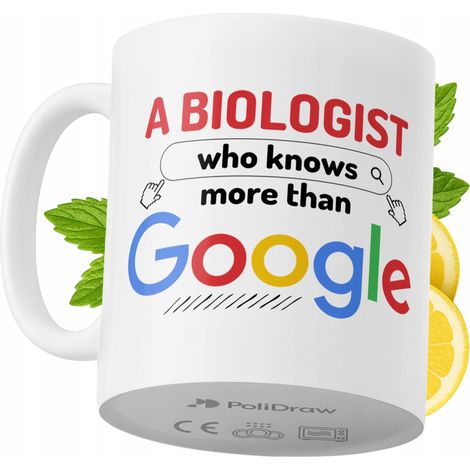 Tazza divertente e umoristica per un biologo, ideale per caffè e tè, con grafica e testo divertenti. Perfetta per compleanni, onomastici e festività. Tazza premium per occasioni speciali, per casa, uf (1/5)