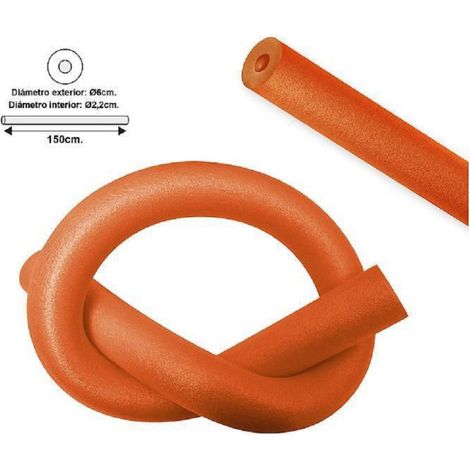 TRADE SHOP - Tubo Galleggiante Per Piscina ø6x150cm Arancio Per Esercizi Giochi Acqua 062899c -