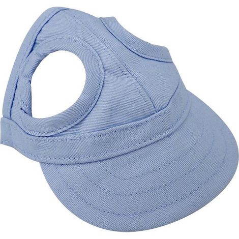 Casquette de baseball réglable à rayures pour chien et chat, bleu taille S – protection solaire estivale, confortable et tendance pour votre animal (1/5)