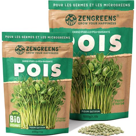 Graines à germer bio Pois 200 g pousses et micro-pousses (1/5)