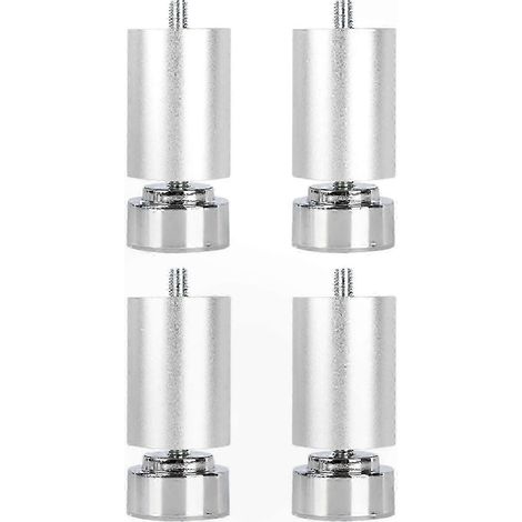Pieds de meubles en métal à filetage M10 réglables, compatibles avec canapés, lits, tables et armoires, argent, 10 cm. (1/5)