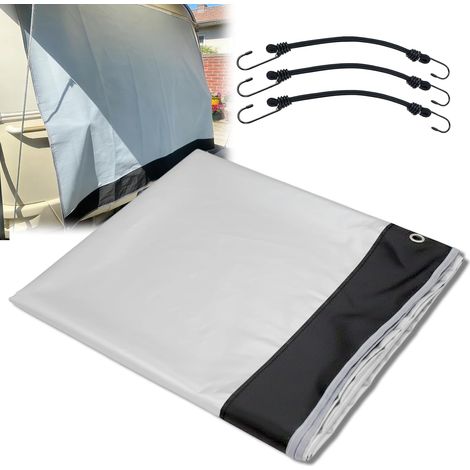 1 housse de protection pour timon de caravane, avec boucle, convient pour camping-car, accessoire de camping-car, 180 x 160 cm (1/5)