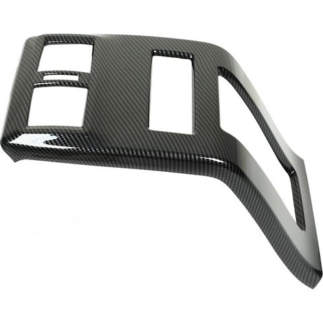 Cache-aérateurs de console centrale arrière, motif fibre de carbone, garniture de remplacement pour Mitsubishi Outlander (1/5)