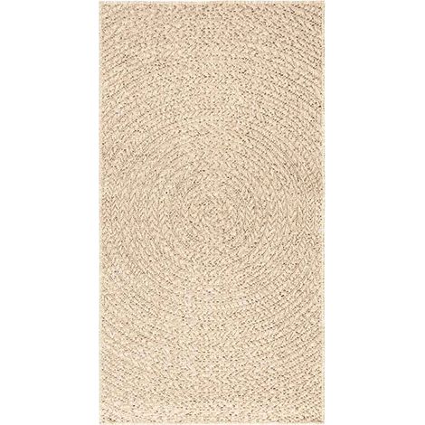 Tapis de Sol Aspect Jute Intérieur et Extérieur en Polypropylène Beige 60 x 110 cm - PANGIVO (1/5)