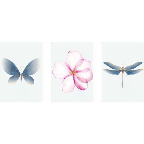 Set di poster - farfalle e fiori PLN028 (1/5)