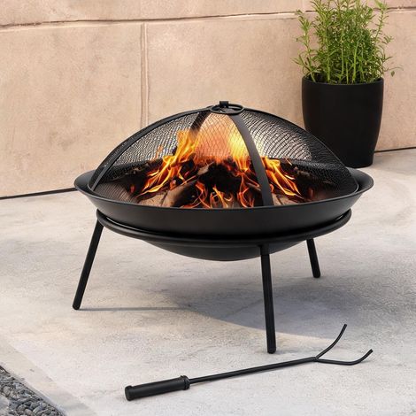 Brasero preto en métal 47 x 47 x 33 cm (1/5)