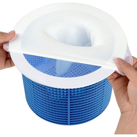 Chaussette Skimmer Piscine 10 Pièce, Chaussettes Skimmer Reutilisable pour Panier Skimmer, Filtre Skimmer Piscine pour Skimmer Piscine, Prefiltre Skimmer Nylon Élastique, Pool Skimmer Socks-Blanc (1/5)