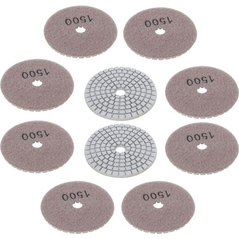 Lot de 10 disques de ponçage de 7,6 cm (3 pouces) pour le polissage du marbre, du béton et des pierres (grain 1500). (1/5)