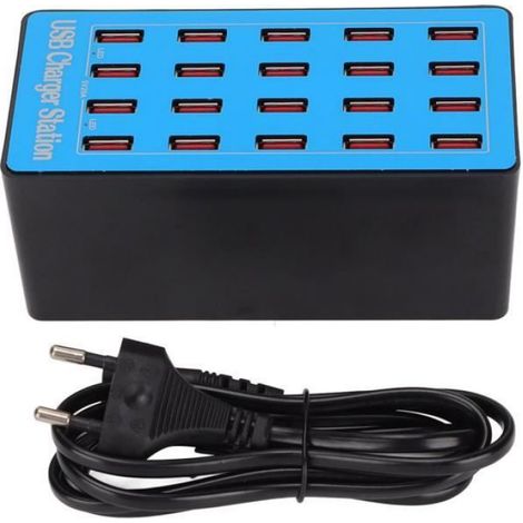 JUZ Station de recharge multiple Anwintk‑A5+ Chargeur Rapide USB 5V 20A 100W 20 Ports Hub USB Station de Charge avec 7544795961458 (1/4)
