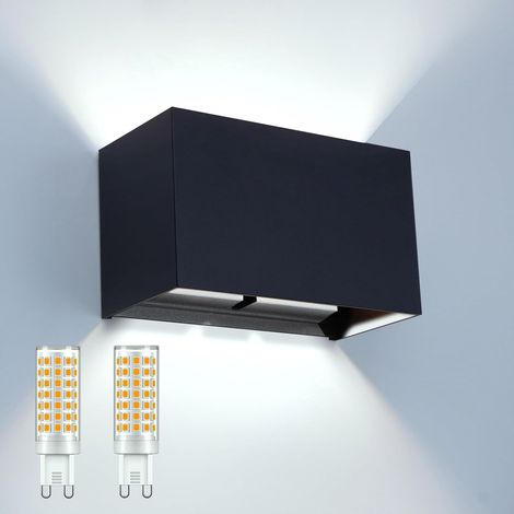 Moderne 24-W-Wandleuchte, IP65 wasserdichte LED, geeignet für die Innen- und Außenbeleuchtung, austauschbare G9-LED-Lampe, einstellbarer Abstrahlwinkel. (1/3)