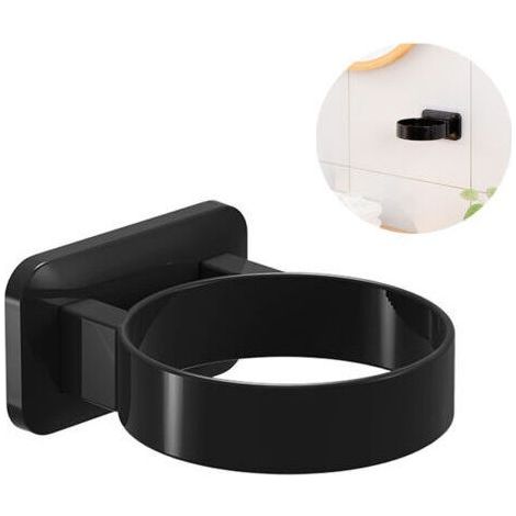 ALLIANDISPorte Sèche Cheveux Support Sèche Cheveux Mural Plastique Porte Seche Cheveux Adhesif sans Percage avec Support de Fiche Transparent Accroche Rangement Seche Cheveux pour Salle de Bain (1/5)
