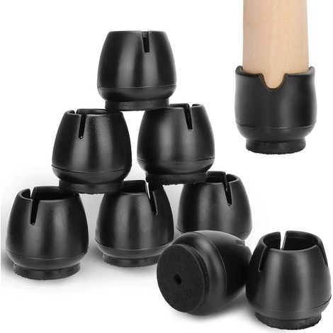 32 pezzi tappi per gambe di sedie in silicone, protezioni con feltro per gambe rotonde (17-21 mm) (1/4)
