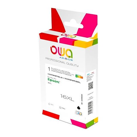 Cartouche Owa compatible Epson 16 BK noire pour imprimante jet d'encre (1/5)