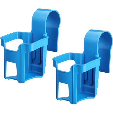 Lot de porte-gobelets de piscine en plastique, accessoires multifonctionnels, compatibles avec la plupart des piscines (bleu) (1/5)