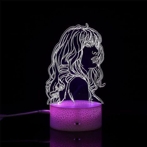 Veilleuse LED 3D Taylor Swift, 16 couleurs changeantes, lampe de chevet tactile et télécommandée, décoration pour les fans de Taylor Swift, Noël (1/5)