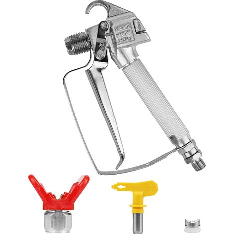 Pistolet à peinture sans air, pistolet à peinture sans air avec embout 517 adapté à la plupart des pulvérisateurs de peinture sans air (1/5)