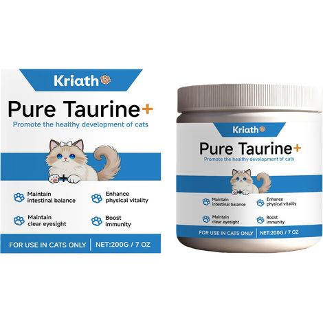 Poudre de taurine pour chat : Formule douce pour un massage et un soin corporel confortables - 200 g (1/5)