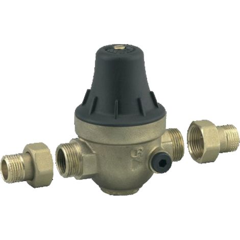 Watts – Réducteur de pression 3/4-1/2 avec 2 raccords réversibles – Pression max 25 bars – Plage de réglage 1,5 à 5,5 bars – Corps laiton DZR (1/3)
