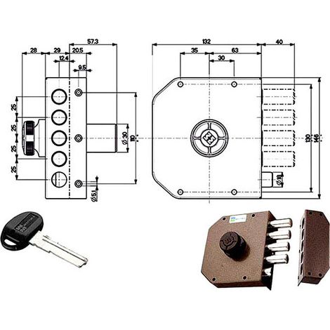 Serrure Sic.Semplice Dx Pompe 30611 Mottura