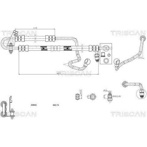 Tuyau hydraulique, direction TRISCAN 8516 11013 BMW 32 41 1 094 949
