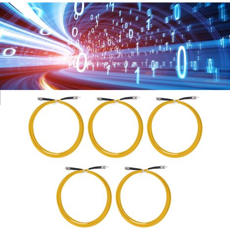 Le dernier câble d'extension à fibre optique sans halogène BJ-UPC/ST-UPC/ST-SM-3M amélioré est un câble LSZH sans halogène à faible émission de fumée de qualité opérateur vendu par lots de 5. (1/5)