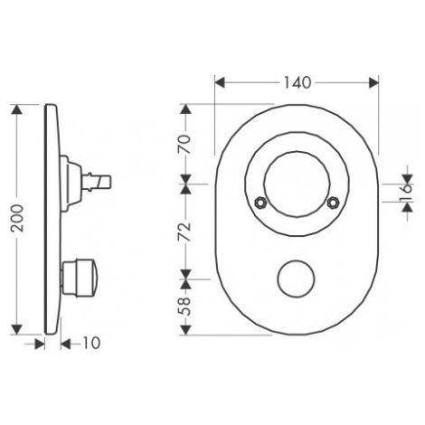 Kit de conversion pour mélangeur de baignoire, espacement des trous 72 mm, chromé