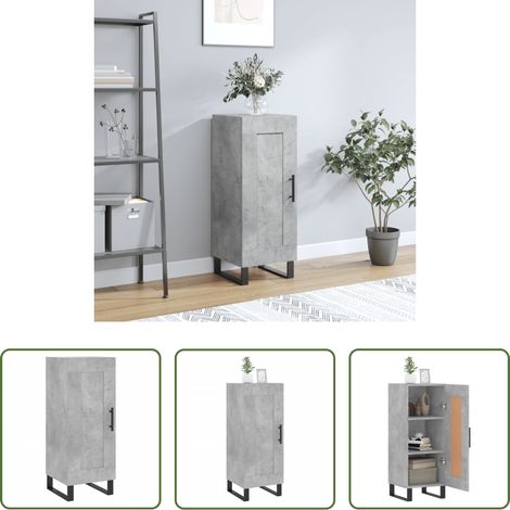 Holzwerkstoff - Sideboard Betongrau 34,5x34x90 cm Holzwerkstoff (1/5)