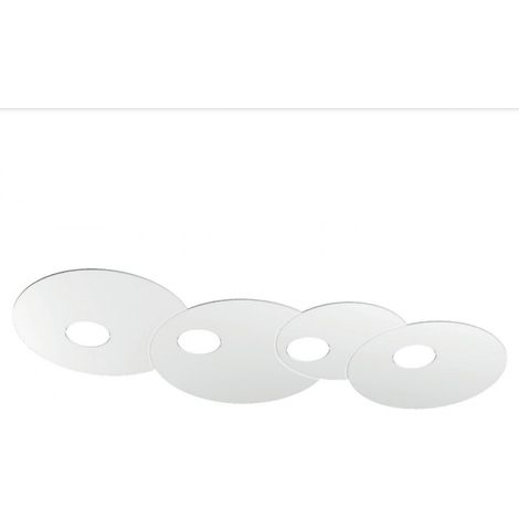 Plafoniera Moderna Rettangolare Cloud Metallo Bianco 4 Luci Gx53 (1/5)