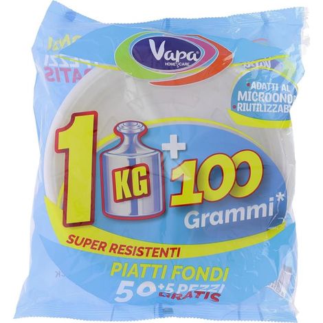 MAURY'S PIATTI FONDI 1.1KG 55 PEZZI RIUTILIZZABILI OKX (1/2)