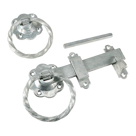 TIMCO Ring Gate Latch Twisted Hot Dipped Galvanised - 6"