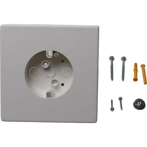 Boîte montage ventilateur plafond 80° ABS 77,16lbs – Support installation blanc, électricité (1/2)