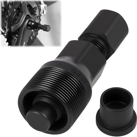 Extracteur de Manivelle de Vélo, Extracteur Pedalier, Extracteur de Manivelle, Outil de Réparation Compact en Acier au Carbone,Tire-Manivelle avec Capuchon Amovible pour Entretien et Maintenance Vélos (1/5)